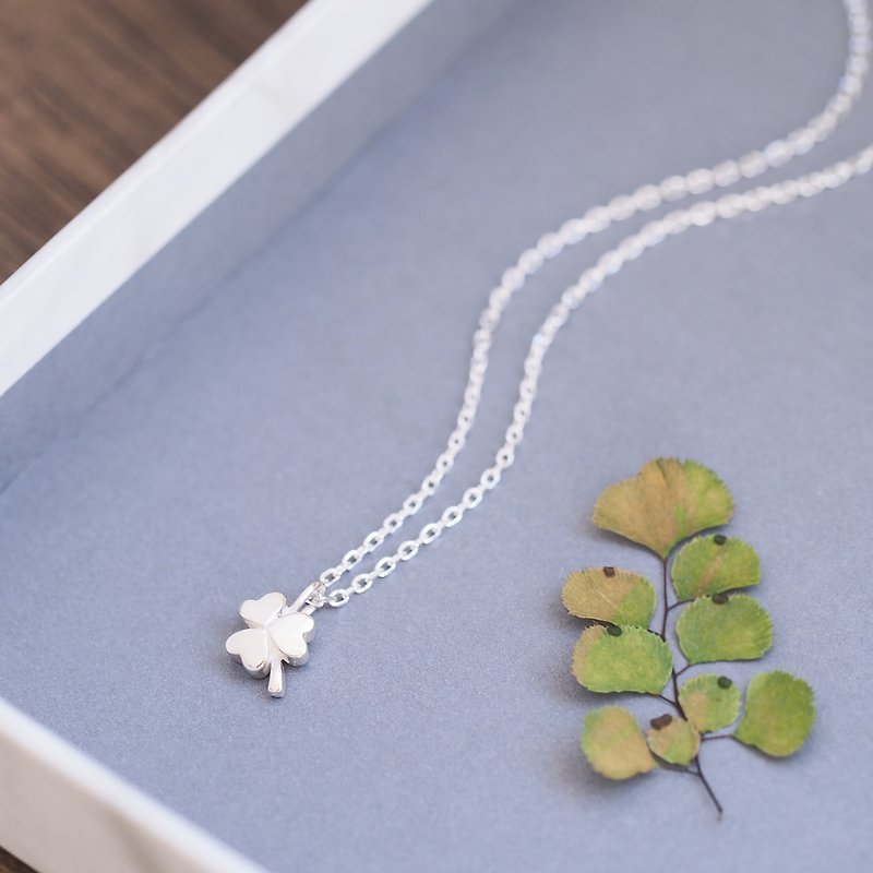 Three-leaf clover necklace Silver 925 - Necklaces - Other Metals Silver