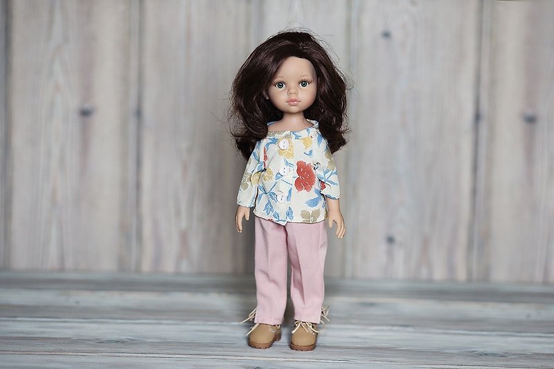 Set clothes for Paola Reina (blouse, pants), 13 inches dolls clothes - Board Games & Toys - Cotton & Hemp 