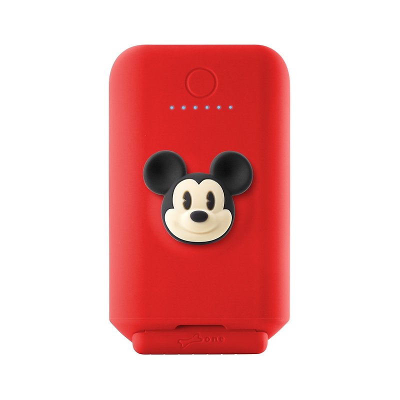 3.1A Stand Motion Power Supply 10050mAh - Mickey - Chargers & Cables - Silicone Red