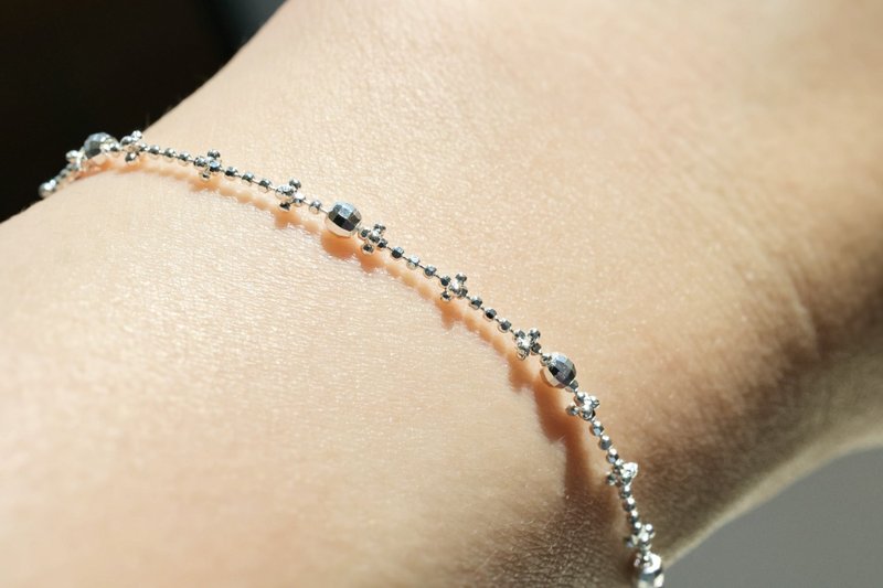 925純銀 花漾手鍊 可調節 16~19cm 純銀手鍊 - 手鍊/手環 - 純銀 銀色