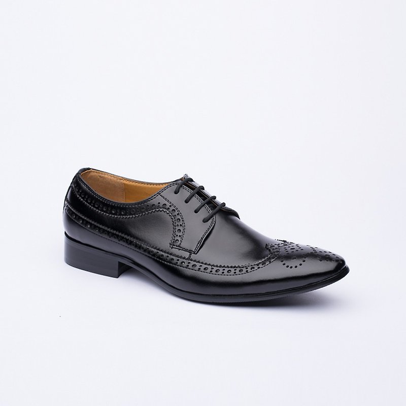 Kings Collection 真皮維托里奧皮鞋 KG80010 黑色 - 男皮鞋 - 真皮 黑色