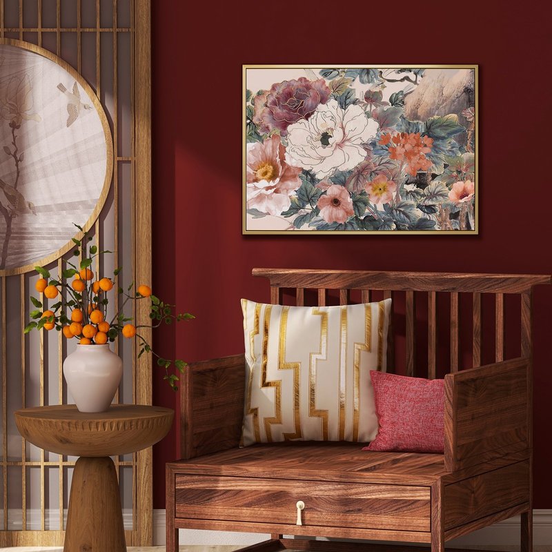 Collect flowers - Flower Prints, interior Design, Floral Prints - Posters - Cotton & Hemp Pink