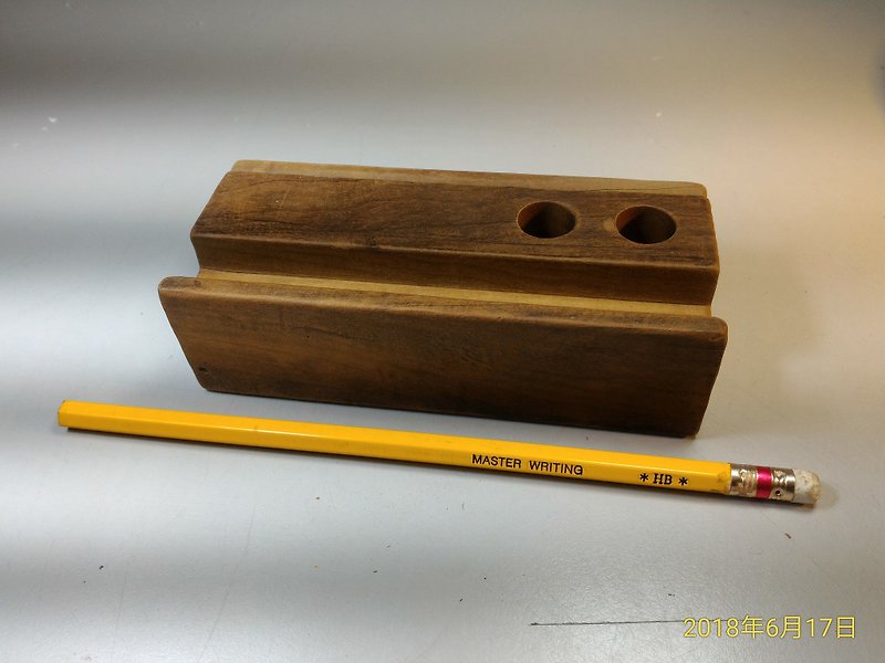 Old furniture removed early Taiwan teak mobile phone holder (C) - Pen & Pencil Holders - Wood 