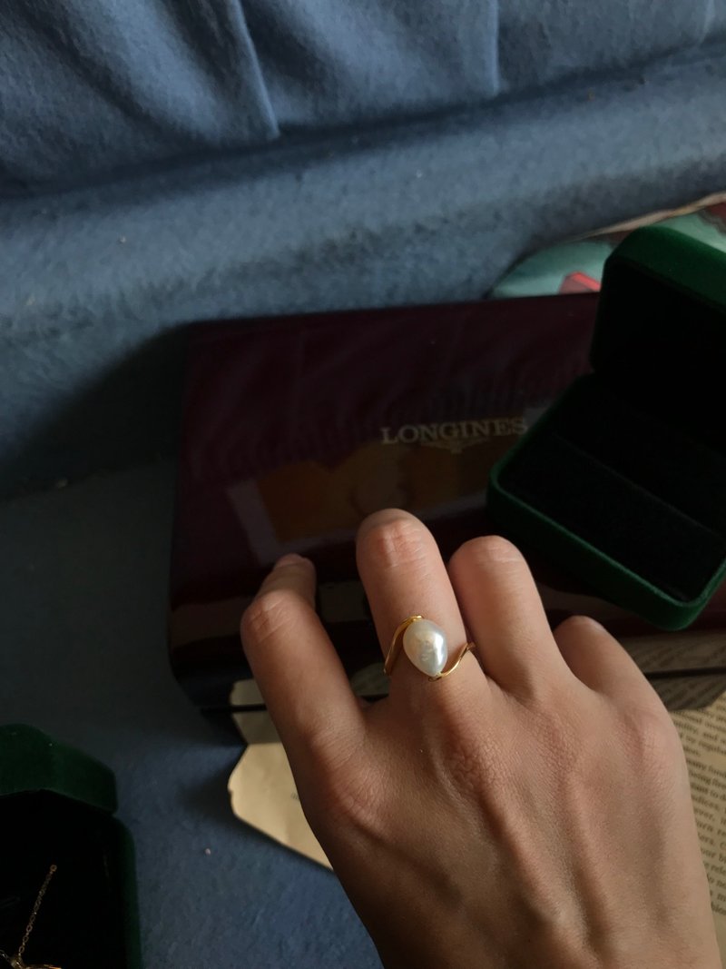 Pearl Egg Ring - แหวนทั่วไป - เงิน สีทอง