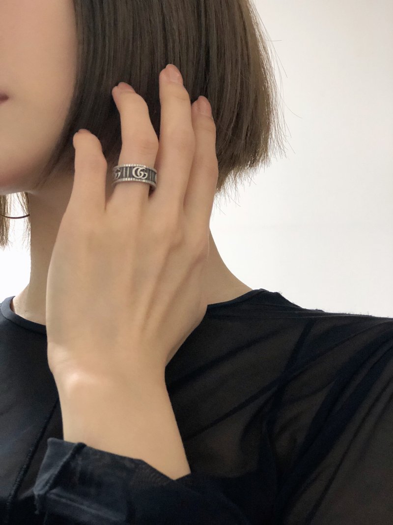 【 日本直送　名牌中古包 】GUCCI グッチ 指輪 シルバー マーモント vintage ヴィンテージ オールド cwb566 - 戒指 - 其他材質 銀色