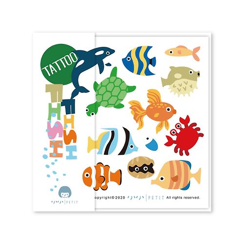 小小PETIT TATTOO。FishFish 品牌獨家設計紋身貼