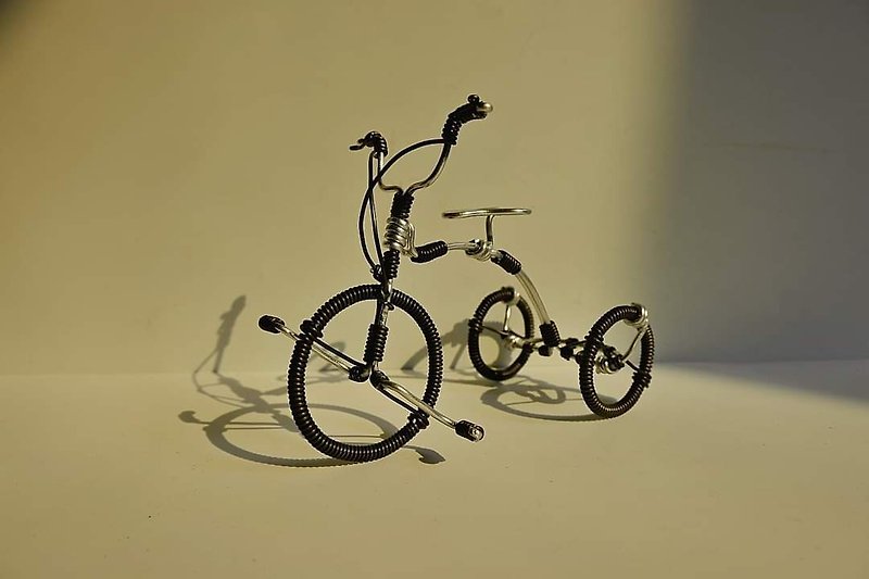 鋁線腳踏車-兒童三輪車D款/附PVC包裝盒 - 公仔模型 - 鋁合金 