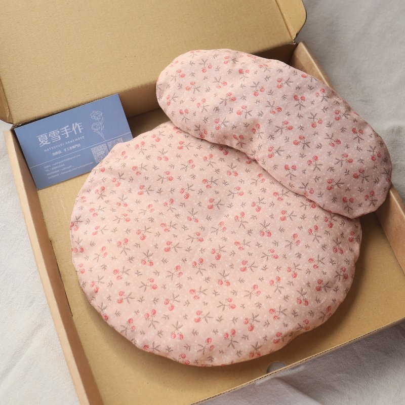 [Moon Moon Combination] Hot compress eye mask + round hot compress pad, warm palace New Year gift box, a variety of aromas to choose from - Other - Cotton & Hemp Pink
