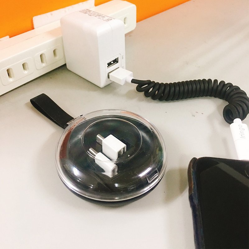 Goody Bag-Fast Charging Group Flexible USB Charging Cable Set High Speed Dual Hole Travel Charger - Chargers & Cables - Plastic Black