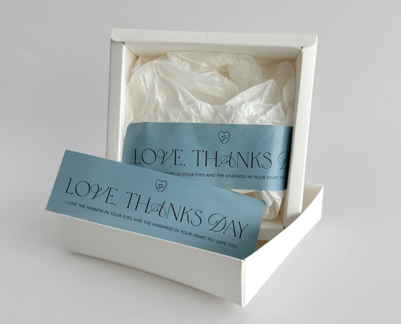 Love thanks day sticker ステッカ - 貼紙 - 紙 藍色
