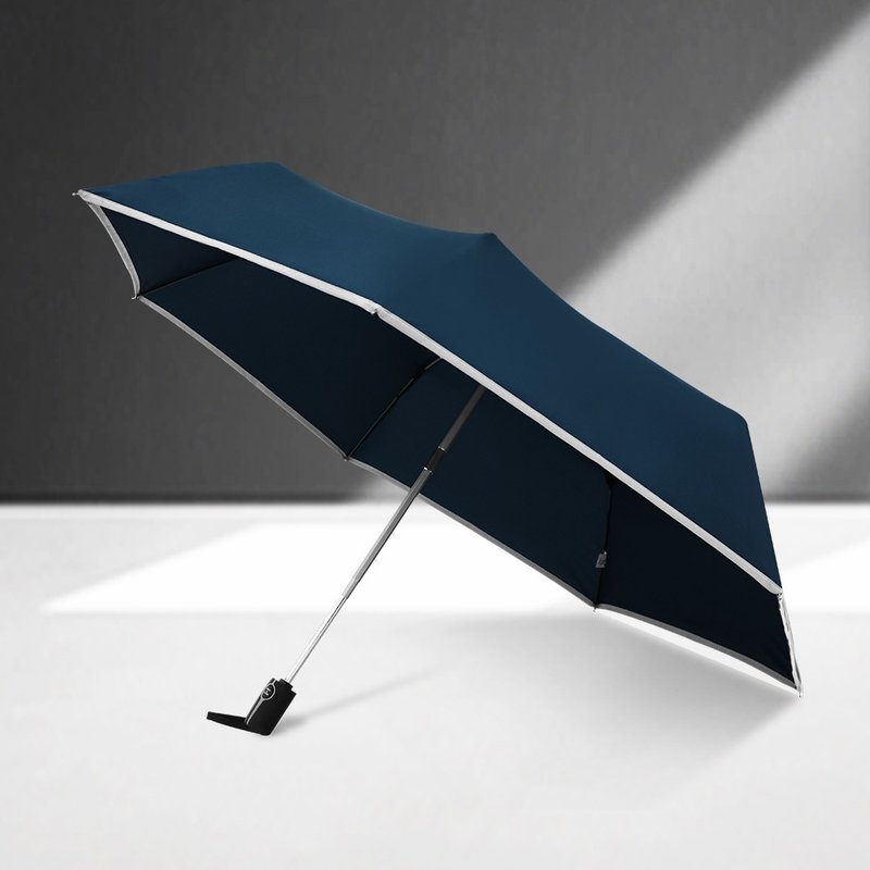 TDN 型男瞬乾自動開收傘反光輕量超大雨傘(海軍藍) - 雨傘/雨衣 - 防水材質 藍色