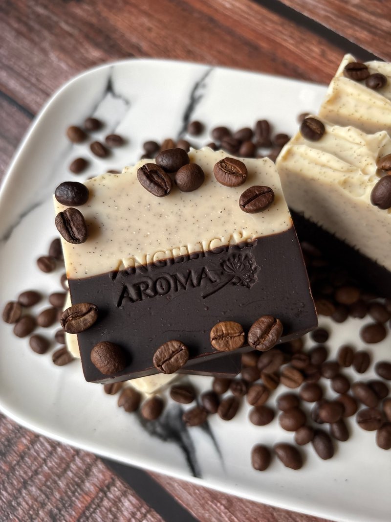 香草可可咖啡皂 / Vanilla, Cocoa Butter & Coffee Soap - 肥皂/手工皂 - 其他材質 咖啡色