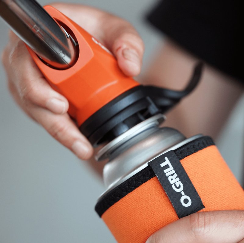 【O-Grill】Cartridge gas tank protective cover (black and orange double-sided) 2 sets - Other - Other Man-Made Fibers Orange