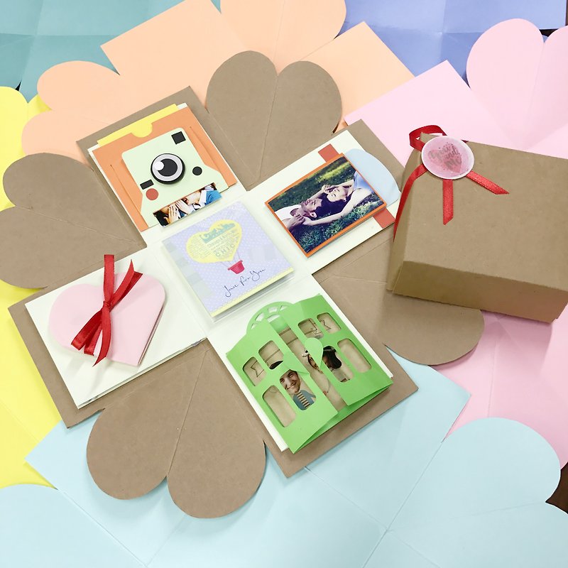 Valentine's Day limited explosion box package material even five organs - งานไม้/ไม้ไผ่/ตัดกระดาษ - กระดาษ 