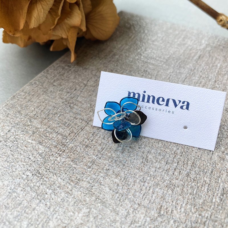 Beichenxing mini | handmade resin earrings - Earrings & Clip-ons - Resin Blue