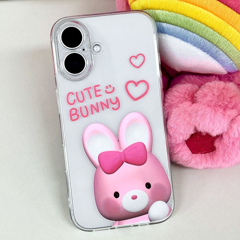 iPhone Galaxy Bunny anti-drop and scratch-resistant for Transparent Phone Case - เคส/ซองมือถือ - พลาสติก หลากหลายสี