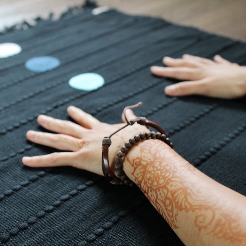 七彩脈輪有機棉瑜伽毯 - 瑜珈墊 - 環保材質 