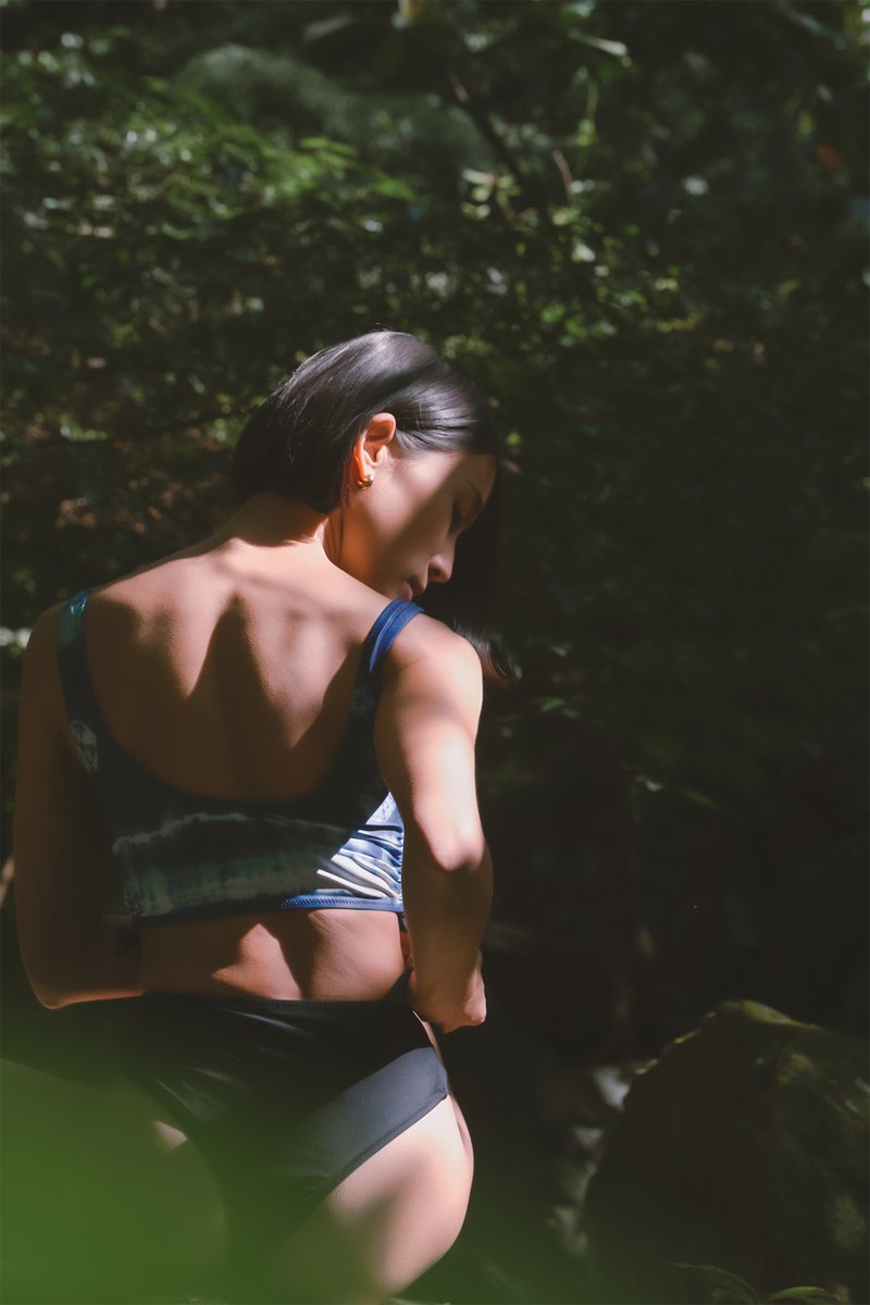 Haolang blue dyed cutback bikini/limited edition - Women's Swimwear - Polyester 
