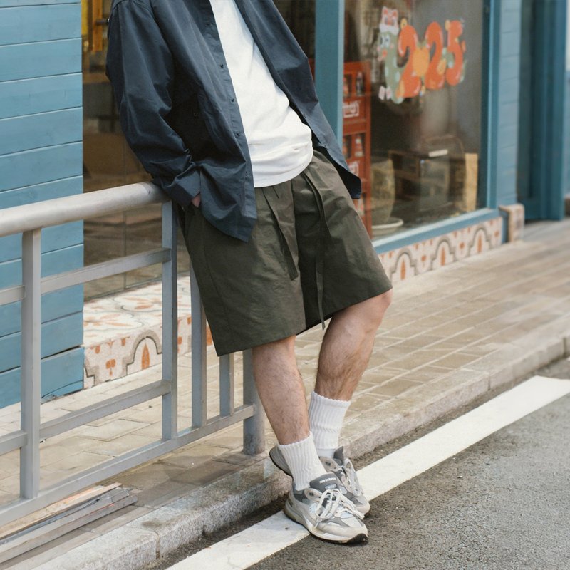 TopBasics 休閒短褲 - 男短褲/工作短褲 - 聚酯纖維 綠色