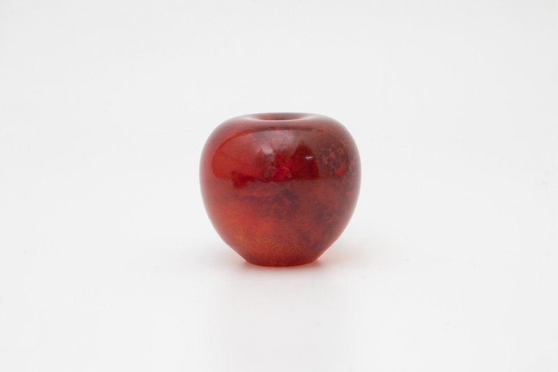 glass red apple - ของวางตกแต่ง - แก้ว สีแดง