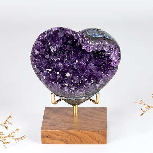 石之王 King Stones - 水晶天然石飾品、原礦 ESP 烏拉圭紫晶愛心 1710350 開運小物紫水晶 小資族輕鬆入