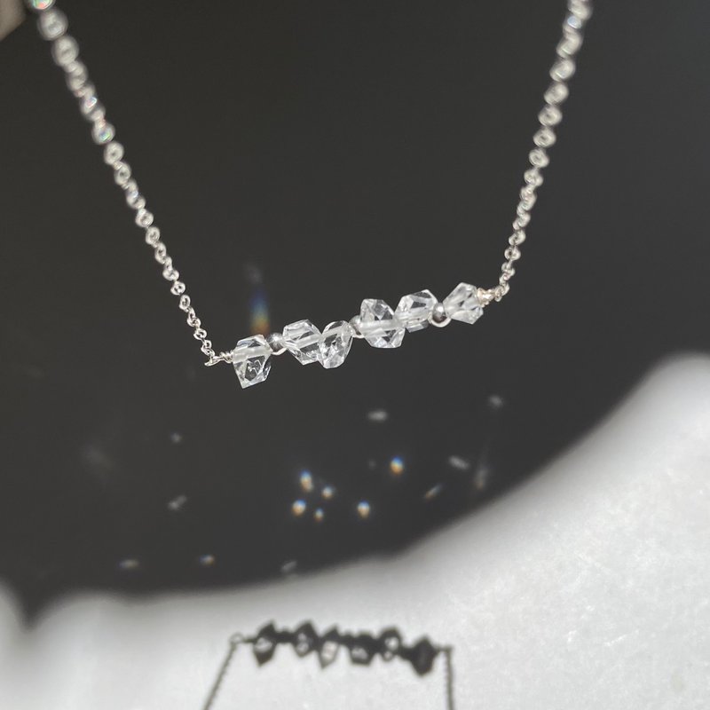 [Original Crystal Necklace] Herkimont Diamond Angel Necklace - สร้อยคอ - เงินแท้ สีเงิน