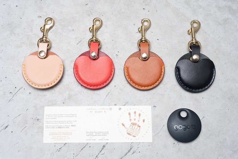 gogoro key case/gogoro leather case-KEY CASE NO.01 gogoro key ring - Other - Genuine Leather Multicolor