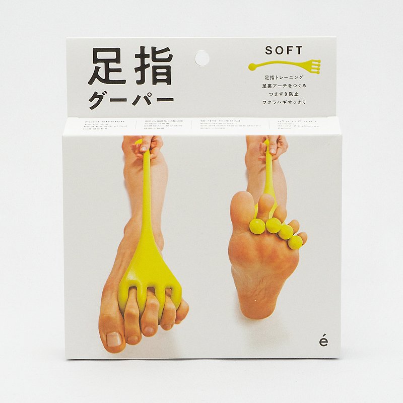 日本Erugam 足功訓練器 基礎款 腳趾訓練繩 運動用品 拉筋帶 瘦腿 - 運動/健身器材 - 乳膠 黃色