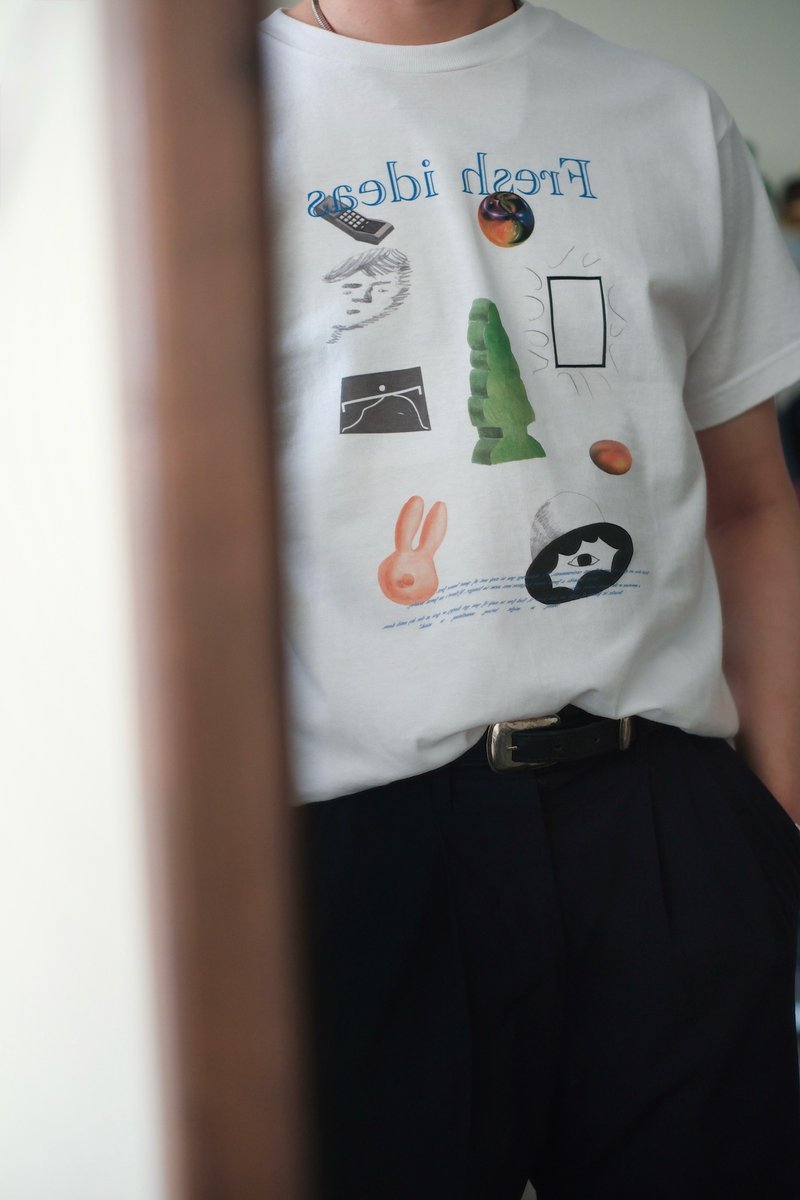 山口崇多Agata Yamaguchi Flesh ideas T-shirts - 男 T 恤 - 棉．麻 多色