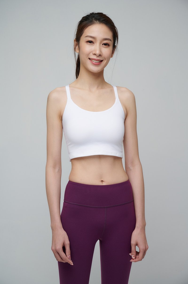 Chloe Bra-White - ชุดโยคะ - เส้นใยสังเคราะห์ 