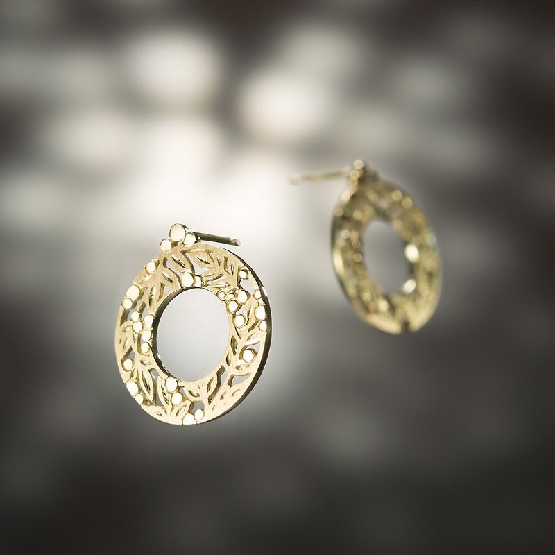 Nanten tablet earrings - ต่างหู - เครื่องประดับ สีทอง