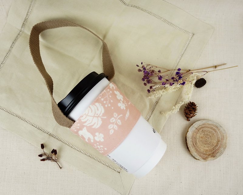 Double-layer beverage bag-bird and leaf - Beverage Holders & Bags - Polyester Multicolor