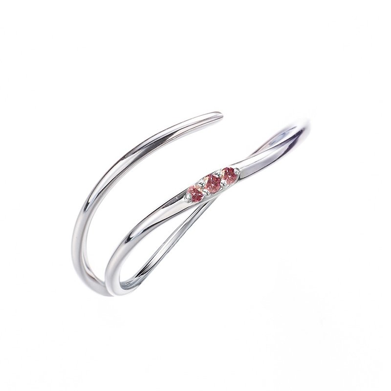 Pink Diamond Ring, Minimalist engagement Ring, pink diamond engagement ring - Couples' Rings - Diamond Pink