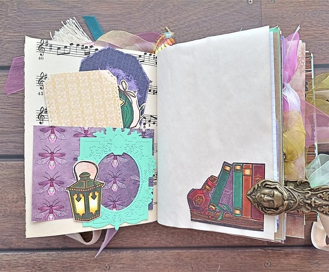 Fairy junk journal handmade Magic forest junk journal for sa