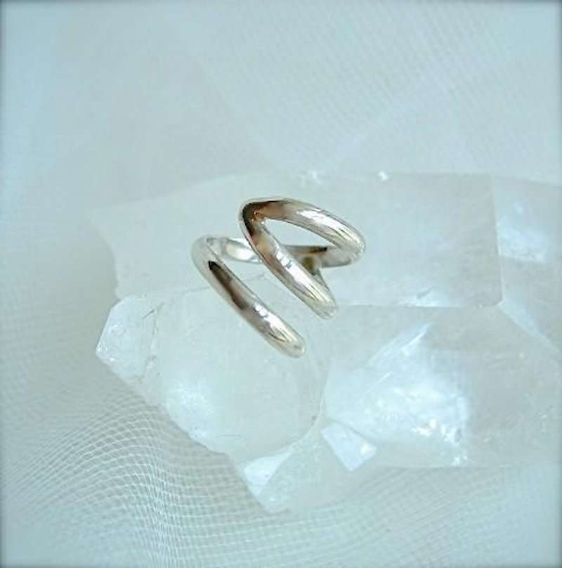 サイドライン・リング - 戒指 - 銀 銀色