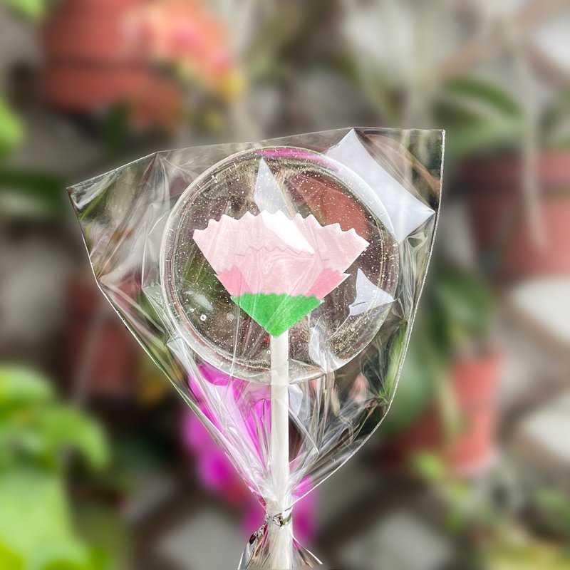 【Crystal-like Lollipop】Happy Mother's Day-Carnation - ขนมคบเคี้ยว - อาหารสด สึชมพู