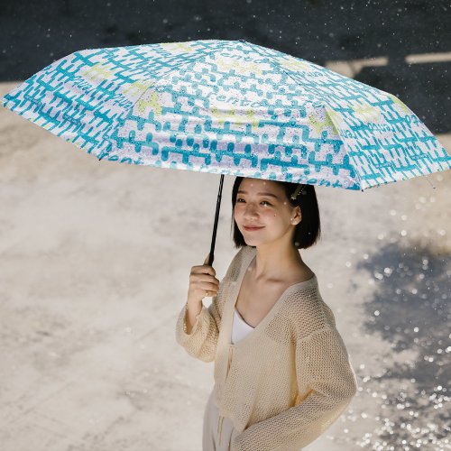 rento 【rento】碳纖輕量黑膠晴雨傘-塗鴉(白)