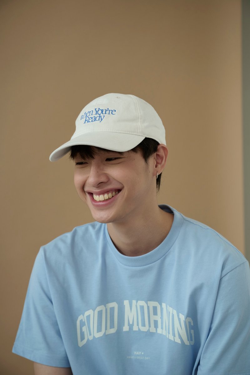 上衣 HAY : Good Morning T-Shirt - Pink / Sky (unisex) - เสื้อยืดผู้หญิง - ผ้าฝ้าย/ผ้าลินิน 