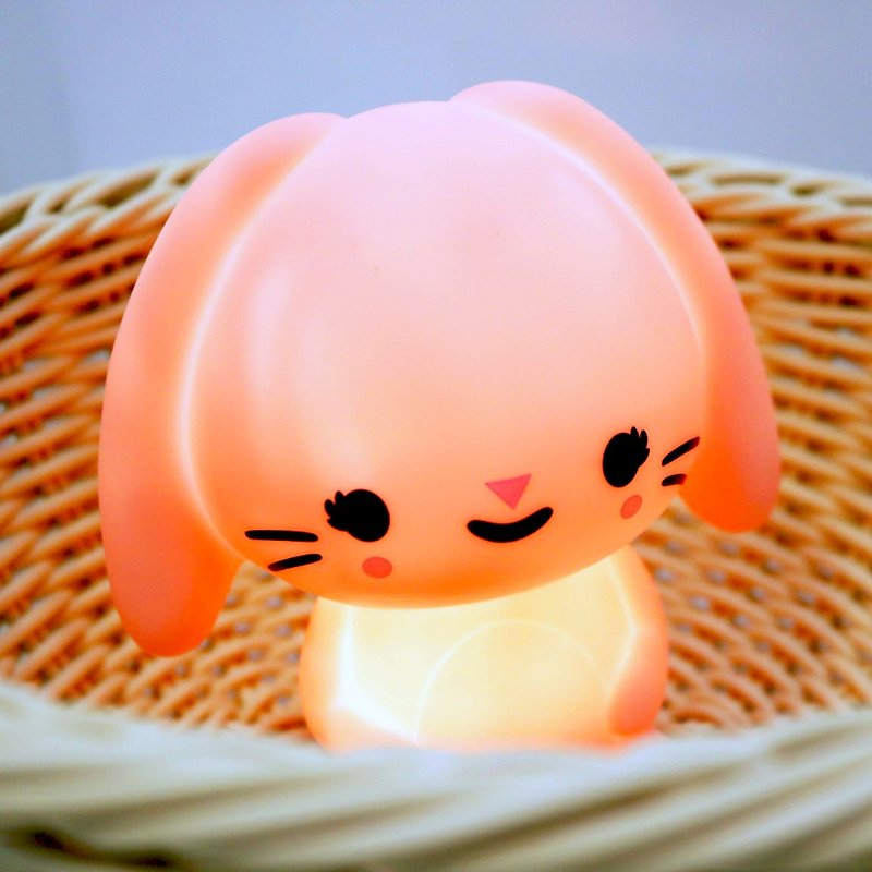 [絶版]オランダプチモンキー垂れ耳ウサギ装飾用ナイトライト-ピンク - 照明・ランプ - プラスチック ピンク