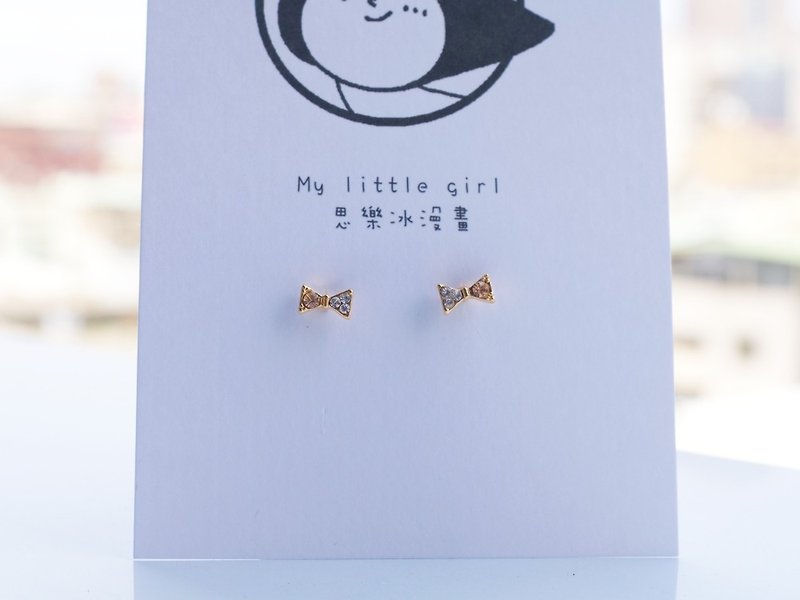 my little girl earrings  - Earrings & Clip-ons - Other Metals White