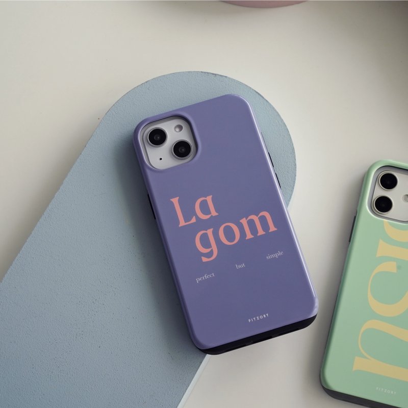 【FITZORY】正念系列 - Lagom | iPhone殼 - 手機殼/手機套 - 塑膠 藍色