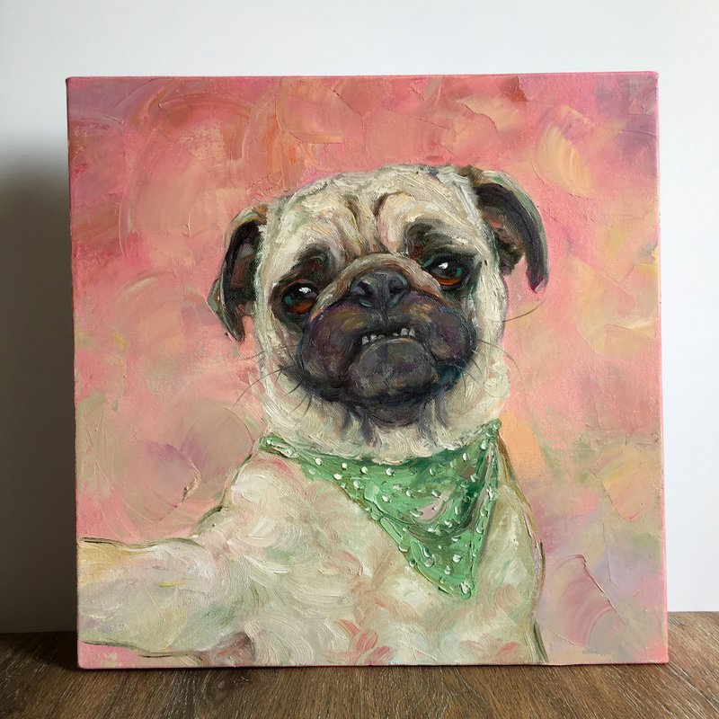 dogoilpainting - Customized Portraits - Cotton & Hemp Red