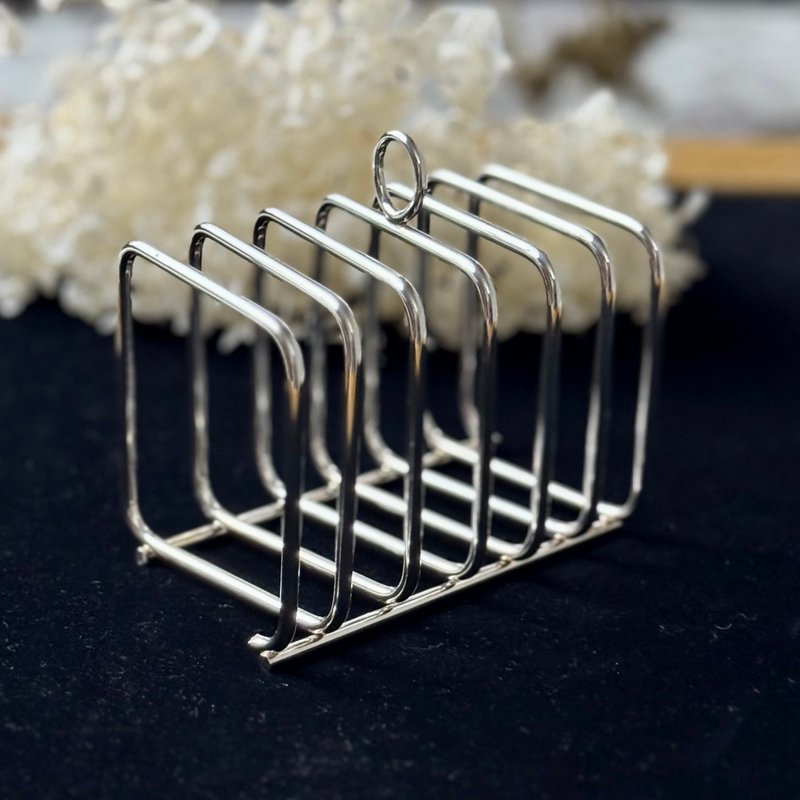 50752-典雅法國古董鍍銀吐司架 - 盤子/餐盤/盤架 - 銀 