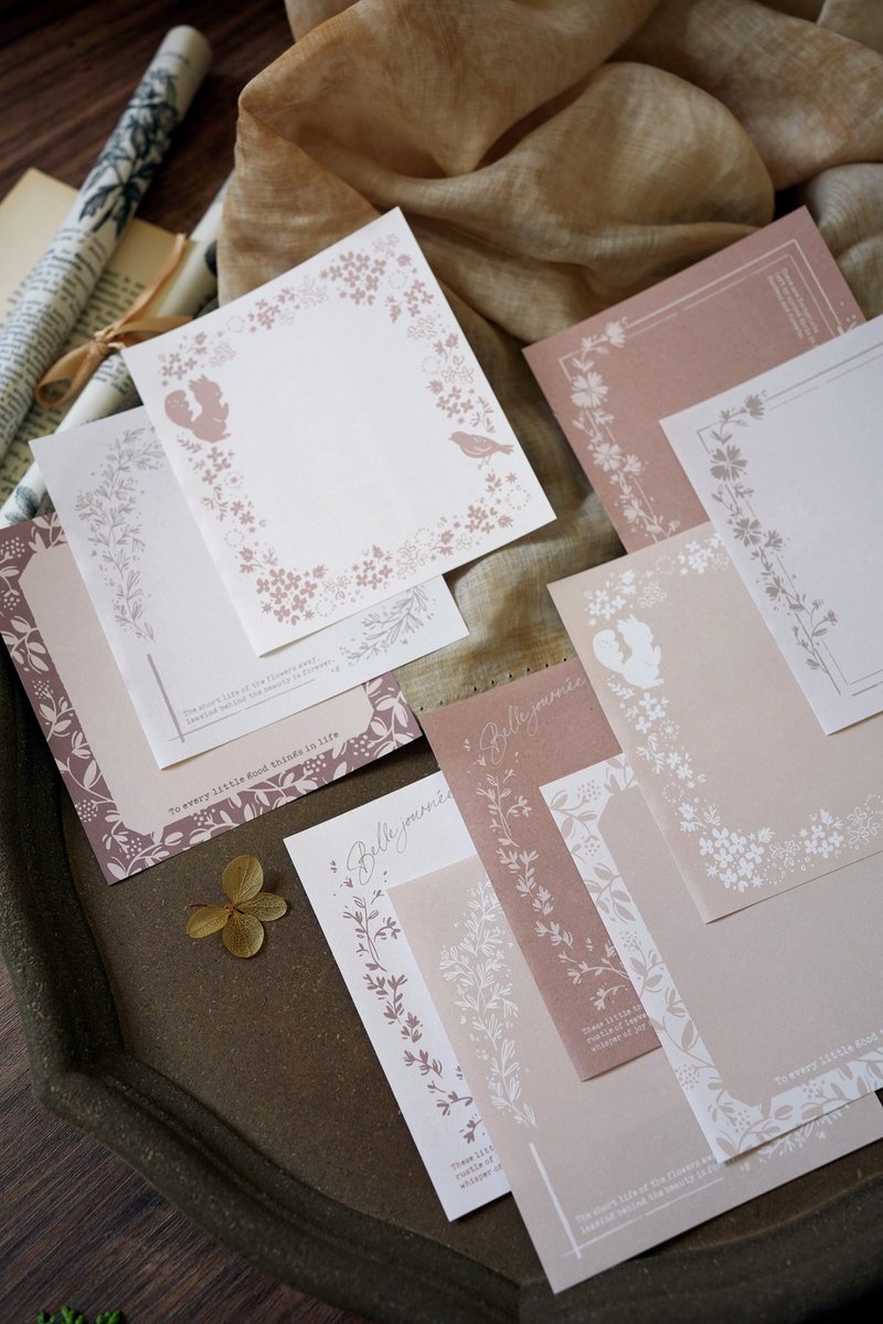 Collage material note pad-flower frame - Sticky Notes & Notepads - Paper Khaki