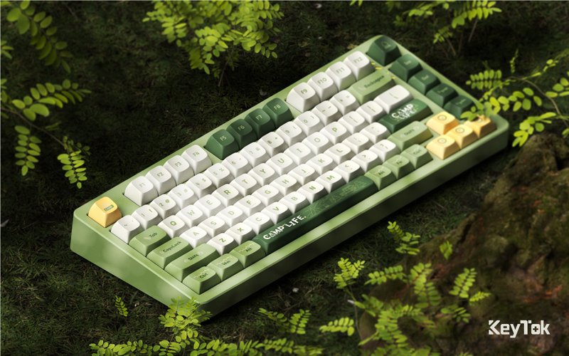 KDA Camp Life Dye-Sub PBT Keycaps - Computer Accessories - Other Materials Green