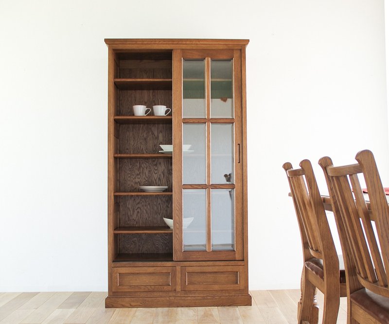 Yamamuro Furniture Factory Folk Craft Furniture Kita no Takumi No.7,8 Bookcase Sliding Door - ตู้เสื้อผ้า - ไม้ 