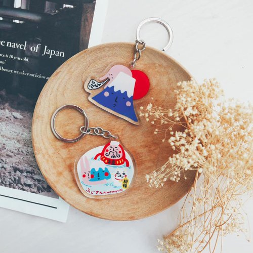 新品未開封 ikkaku mosaic KI-no 富士山 キーホルダー キーホルダー-富士山 - ショップ Rabbit + Design = Life
