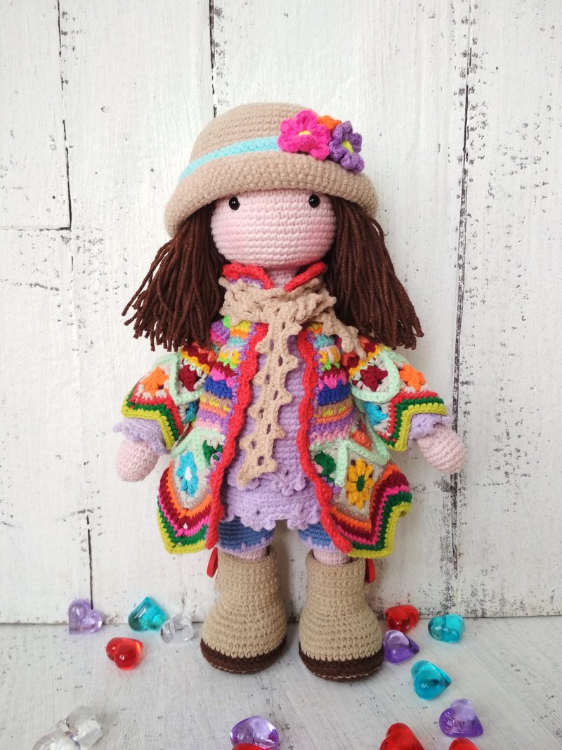 Crochet tilda doll. Sister gift doll. Crochet doll in clothes. Waldorf doll toy. - ตุ๊กตา - ผ้าฝ้าย/ผ้าลินิน หลากหลายสี