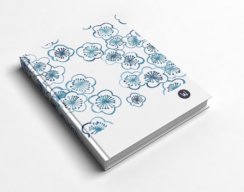 Rococo Strawberry WELKIN Handmade Handmade Book/Notebook/Handbook/Diary-Blue Cherry Blossom - สมุดบันทึก/สมุดปฏิทิน - กระดาษ 