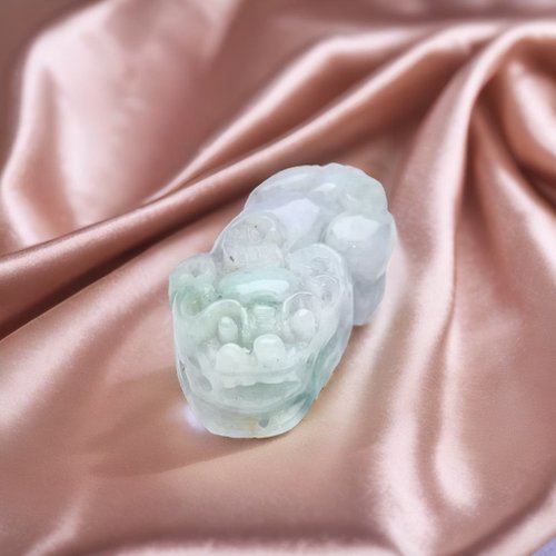 瓔珞珠寶盒 E.L.Jewelry Box 【招財神獸】飄花翡翠貔貅擺飾 | 天然緬甸玉翡翠A貨